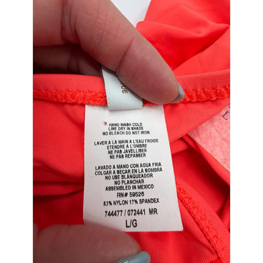 Becca by‎ Rebecca Virtue Hipster Bikini Bottom Women Large Coral Macrame  NEW